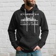 With Gps Coordinates Geography Switzerland Home City Of Zurich Kapuzenpullover Geschenke für Ihn