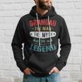 Grandad The Man The Myth The Legend Retro Vintage Hoodie Gifts for Him