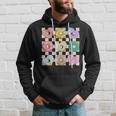 Groovy Retro Valentine Donuts Heart Candy Teacher Hoodie Gifts for Him