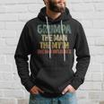 Grumpa The Man The Myth The Bad Influence Father's Day Hoodie Gifts for Him