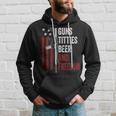 Guns Titties Beer & Freedom Guns Drinking On Back Hoodie Gifts for Him