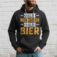 Halb Mensch Halb Bier Hoodie, Lustiges Spruch-Hoodie für Bierliebhaber Geschenke für Ihn