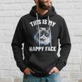 This Is My Happy Face Cat With Grumpy Face Cat Lover Hoodie Gifts for Him