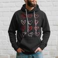 Hearts Pattern Valentines Day Cute Love V-Day Pajama Hoodie Gifts for Him