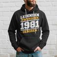 Herren Legenden 1981 Geboren 40 Geburtstag Jahre Spruch Papaater Kapuzenpullover Geschenke für Ihn