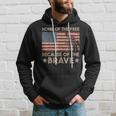 Home Of The Free Because Of The Brave Vintage American Flag Hoodie Gifts for Him