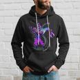 Hummingbird Holding Purple Ribbon Overdose Awareness Hoodie Gifts for Him