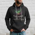 Iceland Fire Ice & Northern Lights Aurora Hoodie Gifts for Him