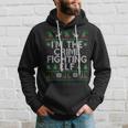 I'm The Crime Fighting Elf Police Officer Ugly Christmas Cop Hoodie Gifts for Him