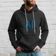 Intelligence Artificielle Lettres Bleues Ia Dans Un Style Électronique Sweat à capuche Cadeaux pour lui
