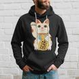 Japanese Lucky Cat Maneki Neko Japanese Fortune Neko Cat Hoodie Gifts for Him