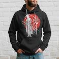 Japanese Samurai Warrior Retro Japan Calligraphy For Courage Hoodie Gifts for Him