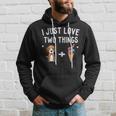 I Just Love Two Things Beagle And Ice Cream Dog Lover Hoodie Gifts for Him