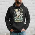 Kawaii Cat Playing Guitar Cute Flowers And Moon Cat Lover Hoodie Gifts for Him