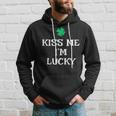 Kiss Me I'm Lucky St Patrick's Day Irish Luck Hoodie Gifts for Him
