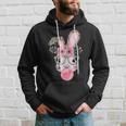 Leopard Print Rabbit Bunny Blowing Bubble Gum Easter Day Hoodie Gifts for Him