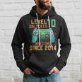 Level 10 Unlocked 10Th Birthday 10 Year Old Gamer Bday Hoodie Gifts for Him