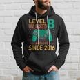 Level 8 Unlocked Birthday 8Th Birthday Gaming 8 Years Old Hoodie Gifts for Him