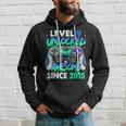 Level 9 Unlocked Awesome Since 2015 Gaming 9Th Birthday Hoodie Gifts for Him