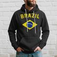 I Love Brazil Minimalist Brazilian Flag Hoodie Gifts for Him