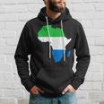 Love Sierra Leone With Sierra Leonean Flag In Africa Map Hoodie Gifts for Him