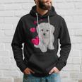 Maltese Dog And Heart Dog Hoodie Geschenke für Ihn