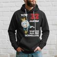 Man Vor 32 Jahren Schnellster Slogan Schwarz Hoodie zum 32. Geburtstag Geschenke für Ihn