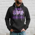 In May We Wear Purple For Fibromyalgia Awareness Peace Love Hoodie Gifts for Him