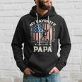 Mein Lieblings-Baseballspieler Nennt Mich Papa American Flag Dad Kapuzenjacke Kapuzenpullover Geschenke für Ihn