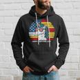 Memorial Day Fathers Vintage Usa Unicorn 4Th Of July Hoodie Gifts for Him