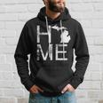 Michigan Home Mi State Love Pride Map Distressed Hoodie Gifts for Him