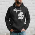 Michigan Love Mi Home State Pride Distressed Hoodie Gifts for Him