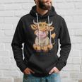 Niedliches Baby Highland Cow Mit Sonnenblumen Grafik Rinder Hoodie Geschenke für Ihn