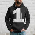 Number 1 Big Bold White Numeral Group Hoodie Gifts for Him