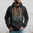 Peace Love Diversity Inclusion Equality Human Rights Hoodie Gifts for Him