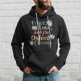 Peace Love And The Oxford Comma English Grammar Humor Joke Hoodie Gifts for Him