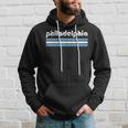 Philadelphia Pennsylvania Retro Three 3 Stripes Weathered Hoodie Gifts for Him