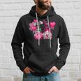 Pink Buffalo Plaid And Heart Balloons Valentine's Day Gnome Hoodie Gifts for Him