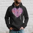 Psychedelic Heart Trippy Colors Rave Party Colorful Hoodie Gifts for Him