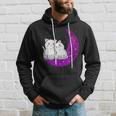 Purple Moon Cats Romantic Fantasy Kawaii Aesthetic Anime Cat Hoodie Gifts for Him
