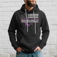 Purple Ribbon Alzheimer's Awareness Us Flag Hoodie Gifts for Him