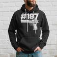 Rapper 187 With Hashtag Ratchet And Gangster Motif Kapuzenpullover Geschenke für Ihn