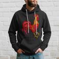 Red Rooster Vintage Retro Farmer Cock Bird Rooster Hoodie Gifts for Him