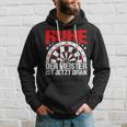 Rest Der Meister Ist Jetzt Dran Dart Spieler Schwarzes Hoodie Geschenke für Ihn