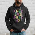 Retro Mardi Gras I Got The Baby Pregnancy Announcement Hoodie Gifts for Him