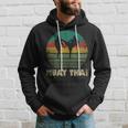 Retro Muay Thai Fighter Vintage Thai Boxing Hoodie Gifts for Him