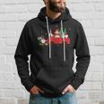 Retro Red Truck Christmas Tree With Gnome Gnomies Farming Hoodie Gifts for Him