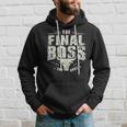 Rock Vintage Music Boss Final White Fun Music Lover Hoodie Gifts for Him