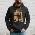 Rodeo Nights Bull Riding Cowboy Cowgirl Western Country Hoodie Gifts for Him