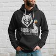 Rudelführer Wolf Head Father's Day Rudel Dadintage Dad Wolf Kapuzenpullover Geschenke für Ihn